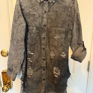 Thrill Charcoal Denim Shirt